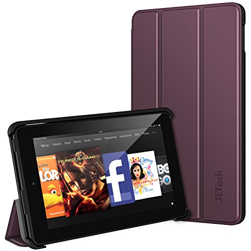 Fire 7 Hülle, JETech Schutzhülle Tasche Case Cover mit Standfunktion für Amazon Fire 7 Tablet (5th Generation - 2015 Modell) (Lila)