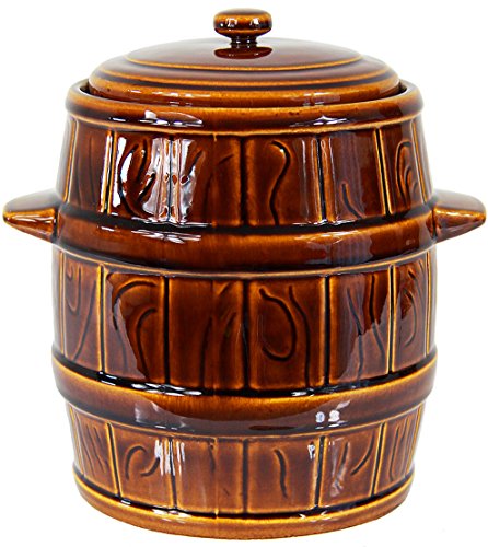 Sauerkrauttopf Gärtopf Tontopf Steinguttopf Rumtopf Schmalztopf Steingut (5 Liter)
