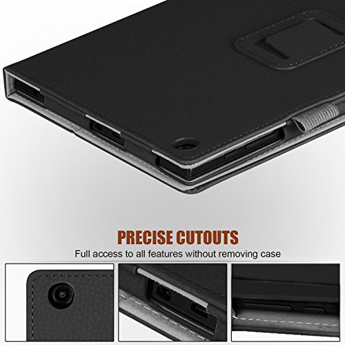 ELTD Alldaymall 10 Zoll / NPOLE NT101 Tablet Hülle Case, Ultra Schlank Smart Cover Tasche Schutzhülle Case für Alldaymall 10 Zoll / NPOLE NT101 (2017 Neues Modell) Tablet mit Standfunktion, Schwarz - 4