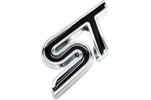 RICHARD'SJDM 2 Pcs Focus ST Emblem ST Trunk Emblem ST Badge Car Decals (Black)