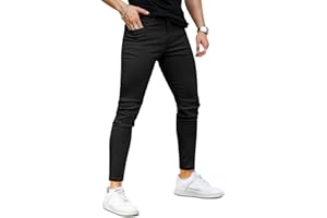 GINGTTO Jeans Skinny Uomo Slim Fit Super Elasticizzati Denim Pantaloni Casual Jean