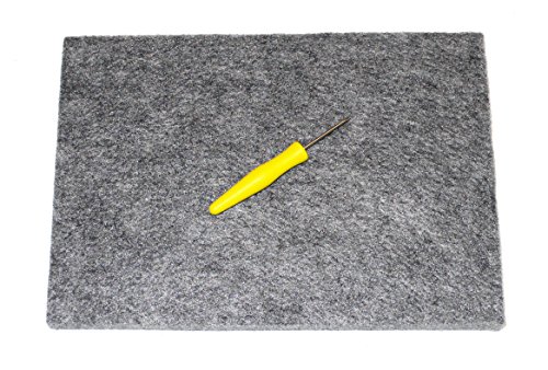 Basteln - Prickel Filzunterlage (ca.175/120/11mm) +1 Prickel (ca.68mm) - (1x1set)