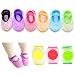 Goodlucky365 6 Pairs Anti Slip Baby Socks Girls with 3 Pair Baby Knee Elbow Pad Crawling Safety Protector for 8 - 36 Months