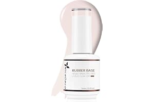 Nicedeco Base Rubber para Uñas Esmaltes Semipermanentes en Gel Base de Caucho UV/LED Soak-Off Colores Vibrantes y Duraderos 15ML 09