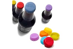 SHOP-STORY Shop Story Set di 6 tappi per richiudere e distinguere le bottiglie di birra, motivo Beer Savers