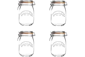 Kilner Clip Top Round Jar - 1000ml (Pack 4)