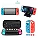 Produktbild OIZEN Zubehörsets für Nintendo Switch, Tasche für Nintendo Switch/Schutzhülle/Einstellbare Halterung/Joy-Con Case Cover Gelschutz Hülle mit Daumengriffkappen/Switch Glass Displayschutzfolie, usw.