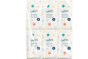 PRISTINE ENTERPRISE Pocket Tissue Extra Soft 3 PLY 6 Individual Pack of 10 Individual TISSUES. Used for FACE Travel School Makeup (6)