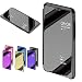 Produktbild Nadoli Galaxy J6 2018 Spiegel Hülle,Noble Luxus Überzug Mirror Effect PU Leder Hülle Mirror Transparent Case Cover Handytasche Ultra Thin Book PC Hart Aluminium Kratzfeste Stoßdämpfende Handy Tasche Schale Abdeckung Backcover Flip Cover Buchstil Klapptasche in Lederoptik mit Standfunktion für Samsung Galaxy J6 2018,Schwarz