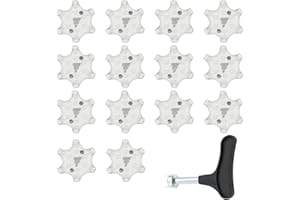 DIFLAX 14 Piezas Reemplazo de Clavo de Golf, Clavos de Golf, Tacos para Zapatos de Golf, Fácil Instalación, Estabilidad de Tracción, Gris-Blanco para Estabilidad y Comodidad