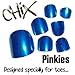 Chix Nails Nail Wraps PINKIES Blue Lightening JUST FOR TOES Toes Vinyl Foils Minx Trendy Style SALON