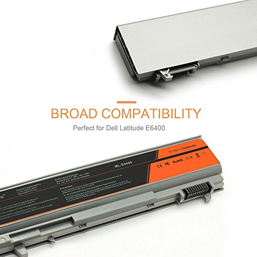LENOGE Ultra Hochleistung Notebook Laptop Batterie Li-ion Akku für DELL Latitude E6400 E6410 E6500 E6510 precision M2400 M4400 M4500 Battery (11.1V/7800MAH) - 2
