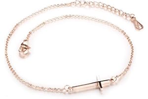 Kim Johanson Edelstahl Damen Fußkettchen *Verschiedene Modelle* in Roségold mit einem starken Karabinerverschluss inkl. Schmuckbeutel