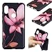 Produktbild Everainy Xiaomi Redmi Note 6 Pro Hülle Silikon Bumper Gummi Muster Ultra Slim Cover Hüllen Kompatibel für Xiaomi Redmi Note 6 Prohülle Prägen Stoßfest TPU Gel Stoßstange Schutzhülle (Lila Blume)