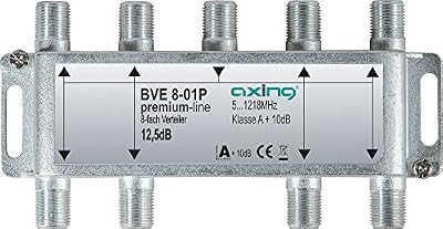 Axing BVE 8-01P splitter distributeur repartiteur 8 voies sorties pour FM CATV télévision numérique par câble (5-1218 MHz)