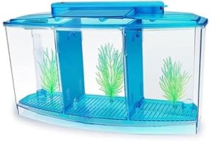 PINICECORE 1pc Acrílico Tres Divisiones Betta Peces Tanque Triple Lucha Aislamiento Caja De Raza
