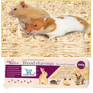 THE DDS STORE Dust-Free Bedding Wood Shaving for Hamster, Chinchillas, Guinea, Pig, Mice, Rabbit (1 kg)