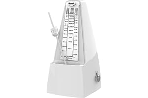 Mechanical Metronome for Piano Guitar Violin Drums High Sound High Accuracy No Batteries Needed -CANTUS (White)