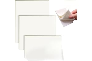 Lxtness 300 Blätter Transparente Haftnotizen, Wasserfest, Wiederbeschreibbar, 9.5x7.0 cm, 7.6x7.6 cm, 7.6x5.1 cm, 6 Packungen à 50 Stück