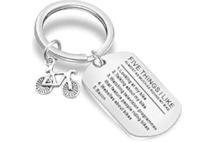 BAUNA Biker Gift Five Things I Like Almost As Much As Riding My Bike Keychain Cycling Gift for Bike Lover