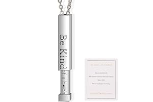 Choistily Collana Be Kind of A B con messaggio nascosto Be Kind of Collana To Best Friends Sisters Ciondolo quadrato con messaggio nascosto per donne e ragazze regali 2024