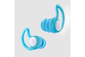 CHLFFUA Ear Plugs for Sleep - Soft, Reusable Silicone Sleeping Ear Plugs for Noise Reduction, Concerts, Work, Motorcycles, Ideal for Noise Sensitivity & Light Sleepers, 20 dB Noise Cancelling- Blue(1pair)