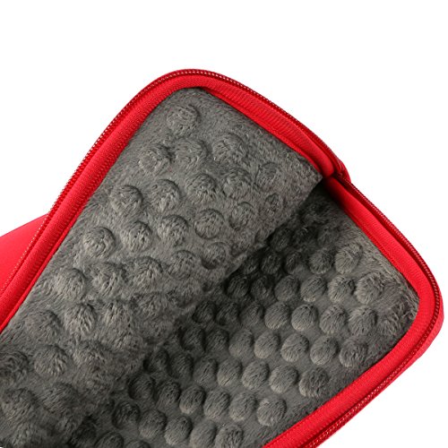 für bis zu 11″ Tablet Nylon Schutzhülle Pouch Tasche mit Samt im Inneren passt Apple iPad Air / Samsung Galaxy Tab / Chromo / Alldaymall / Drache Touch / Microsoft Surface von co2CREA (rot) - 3