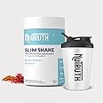 NUTRUTH-High Protein Meal Replacement Slim Shake + 500 Ml Shaker | 21 Gm Protein/Serving | Weight Control & Management Protein Shake (500 Gm) (Kesar Badam)