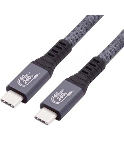 QIANRENON USB-C Kurzkabel 13 Cm – 240W PD, 40 Gbps, U-förmig, Für Power Bank & Smartphone
