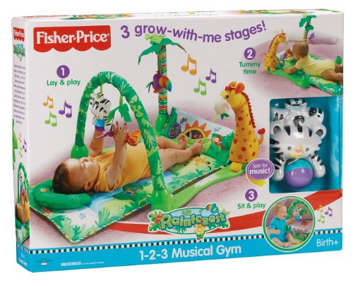 Imagen 5 de Fisher Price Rainforest 1-2-3 Musical Gym - juguetes musicales (Niño/niña, Multi)