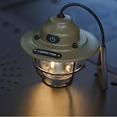 Kamp Lambası Feneri Vintage LED Kamp Feneri Suya Dayanıklı 4.000 mAh A&ccedil;ık Y&uuml;r&uuml;y&uuml;ş i&ccedil;in Kamp Işık Lambası Elektrik Kesintisi A