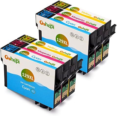 Gohepi Replacement for Epson T1292 T1293 T1294 Colours Ink Cartridges Compatible with Epson Stylus SX420W SX445W SX525WD SX425W SX620FW SX535WD SX235W SX430W SX230 SX435W, Epson Stylus Office BX525WD BX635FWD BX305F BX305FW Plus BX320FW BX42WD BX625FWD BX925FWD BX630FW, Epson WorkForce WF-7015 WF-7525 WF-7515 WF-3520DWF WF-3010DW