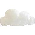 Throw Pillow Cloud Shaped Stuffed Plush Throw Pillow Back Cushion for Bedroom Office Car, Portable Cute PP Cotton Decoration Nordic Style Bedding Cushion Plush Sofa Throw Pillow Reading Pillow,White,M