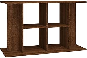 vidaXL Mat Brown Oak Aquarium Stand, Engineered Wood with Ample Storage Space, Modern Design, Stable and Secure - 100x40x60 cm