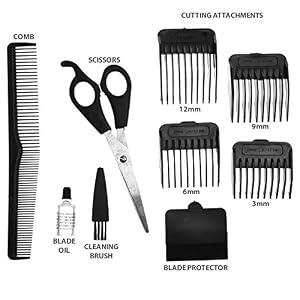 Professional Men's Hair Grooming Clippers Trimmer Kit Comb Scissors Beard Shape Sharp Cutting Angle Smooth Effortless… - Image 6