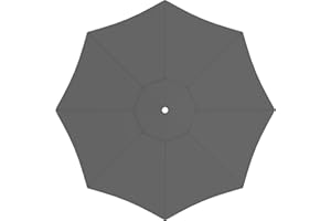 paramondo Toile de rechange pour parasol avec Air Vent pour parasol Interpara, lavable, ∅ 3,50 m, ronde, Grau