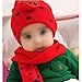 WMA Red Baby Cap Toddler Cute Ladybug Hat And Scarf Set 8 Months-3 Years Hot