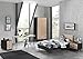 Produktbild Dreams4Home Jugendzimmer-Set 'Boste XIII' - Set, 5-teilig, Bett, Nachtkonsole, Kleiderschrank 2 trg.,Schreibtisch, Rollcontainer, modern, massiv, Kiefer, Birke, Metallfüße, Metallbeschläge, in Schwarz - geplankte Optik