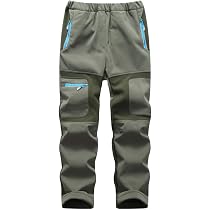 FAIRYRAIN Kinder Winterhose Mit Fleecefütterung – Wasserdichte Softshellhose Für Ski, Wandern & Outdoor