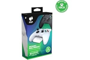 Pdp Gaming dual Ultra Slim Charge System Noir pour Xbox Series X/S Or Xbox One, Magnetic Charging Station pour Two sans Fil Xbox Manettes, Cinematic Lights avec auto-Dim, Licencie Microsoft Eu Plug