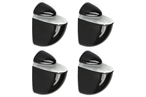 REI REUNION INDUSTRIAL SOCIEDAD LIMITADA REI | 4 Supports Réglables En Zamak Pour Étagères En Verre De Couleur Noire | Style Moderne | Installation Facile | Comprend Des Vis | Dimensions : 55X40X25Mm