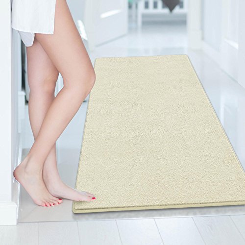 Teppich Läufer Noblesse | flauschig getufteter Flor in modernen Farben | mit GUT-Siegel | Teppichläufer in vielen Farben für Flur, Schlafzimmer, Wohnzimmer etc. | viele Breiten und Längen (66 x 100cm, creme) - 4