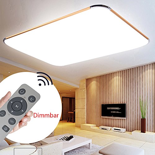 Lámpara LED para techo Szysd, plafón para techo de baño, de dormitorio o de salón, atenuable, iluminación de pasillo, con mando a distancia