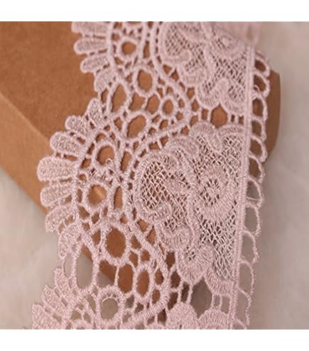 9 Cm De Ancho Con Patrón De Virutas De Europa, Bordado Inelástico, Mantel De Cortina, Mantel De Novia, Ropa De Bricolaje/accesorios. (2 Yardas En Un Paquete) (rosa