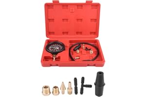 EQULUP Probador De Presión De Vacío, 50cm/19,7pulgadas Probador De Vacío De Bomba De Combustible De Vacío De Motor De Automóvil Probador De Fugas De Diagnóstico De Presión De Carburador De Calibre Automátic