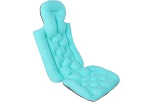 AUNAEYW Full Body Bath Pillow for Bathtub, Bath Pillows for Tub with Non-Slip Suction Cups, Full Body Mat 3D Air Mesh & Quick Drying Ergonomic Headrest Cushion