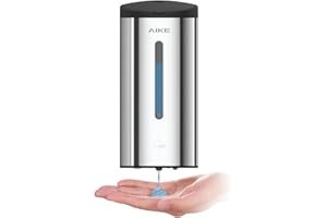 AIKE Ścienny automatyczny dozownik mydła Komercyjny dozownik płynu ze stali nierdzewnej polerowany 700 ml AK1205