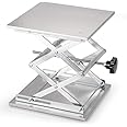 stonylab Lab Scissors Jack, 12 x 12 inch 300 x 300mm Stainless Steel Laboratory Support Jack Platform Lab Lift Stand Table, Expandable Lift Height Range from 100 mm to 460 mm, Support Weight 25 KG