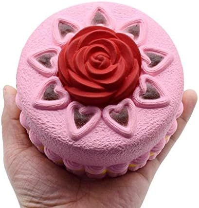 Sonnena Squishy Toys Slow Rising Toys, Rose Cake Squeeze Slow Rising Jumbo Squishy Toys Stress Relief Toys Gifts for Kids Adults Birthday Party Favors Squeeze Decompression Toys
