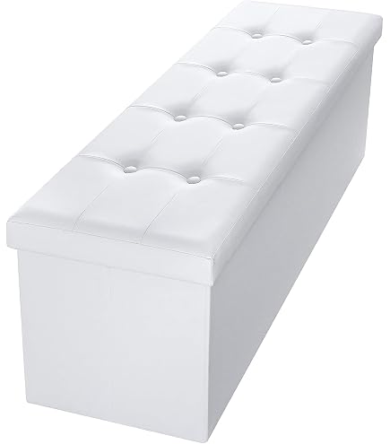 BRIAN & DANY Banc ottomane de rangement pliable de 76,2 cm avec banc de